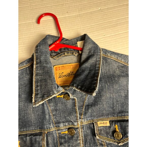 VTG-Levis Strauss Signature Denim Jacket Large-medium Wash Cotton Blend Womens - Picture 9 of 15
